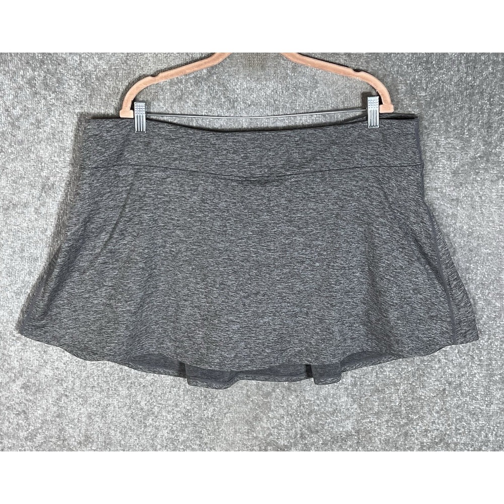 Athletic Works Pull On Mini Skort Womens Size XXXL Gray Stretch Pleated Back